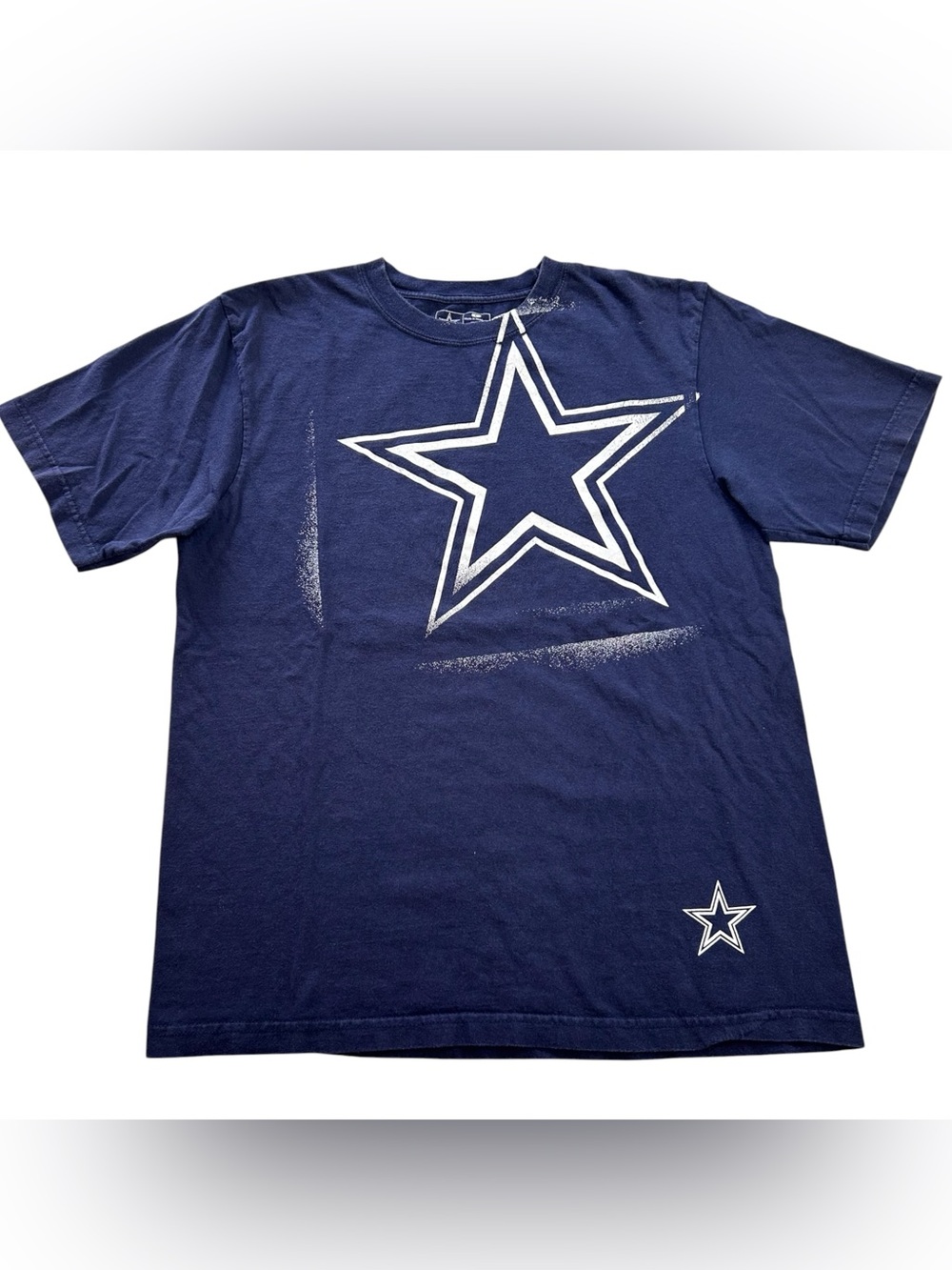 Dallas Cowboys NFL Men’s Big Star Logo Graphic T-Shirt Navy Blue Team Apparel L